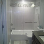 Destin home bathtub glass door enclosure