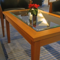 custom glass tabletop and glass installation